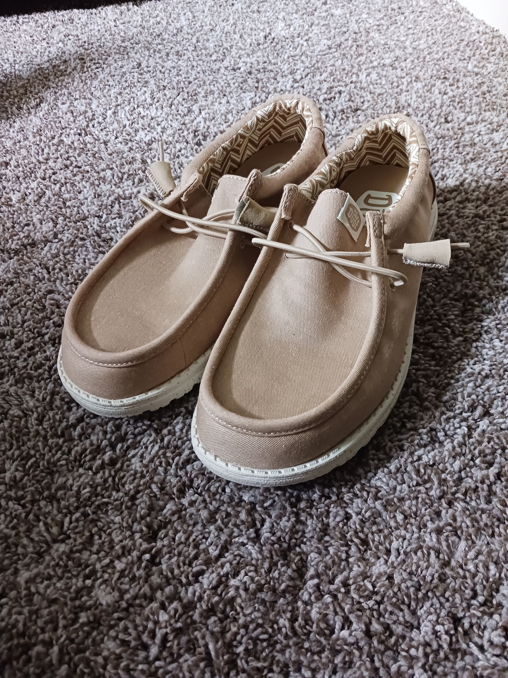 Hey Dude Men's Wally Stretch Slip-On Shoes in Light Brown 7